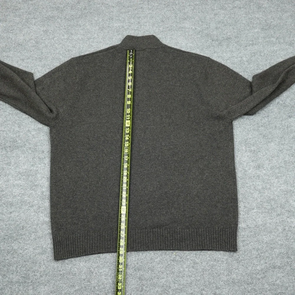 Jos. A. Bank Sweater Men XXL Brown Lambs Wool Blend 1/4 Zip Executive Collection